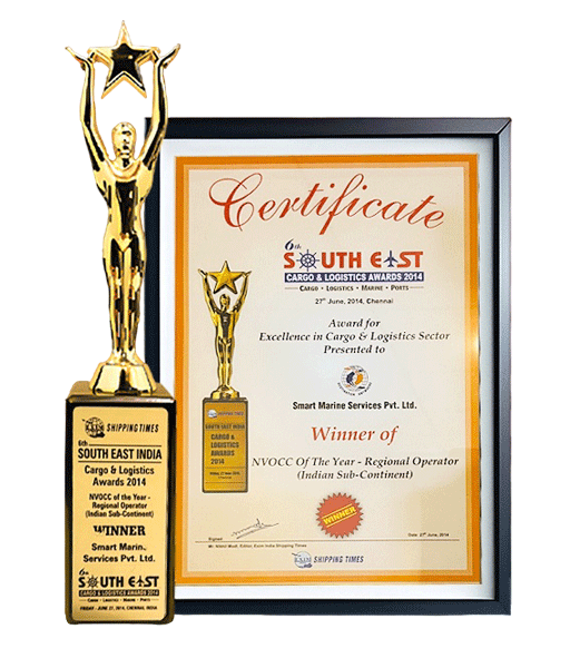 SECC awards for NVOCC of the year 2014 to Smart Marine